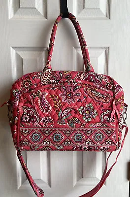 Vera Bradley Metropolitan Color Me Pink 3 Compartment Travel Bag Laptop Tote • $49