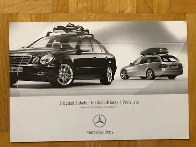 Price List Mercedes Accessories E-Class W211 S211 2006 Brochure Brochure Catalogue • $8.42