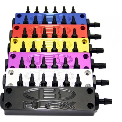$52.98 • Buy BLOX Racing Surface-mount Vacuum Block - 6-Port / Billet Aluminum - Red