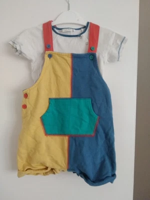 £6 • Buy 12-18months Boys Summer Dungarees Multicolour NEXT W/ Matching Vest