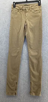 Vince Women's Tan Brown Skinny Jeans Size 24 Zipper Ankle Cotton • $44