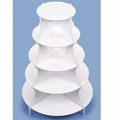 Victoria Lynn White Round Tiered Dessert Tower 15 X 20 Inches New Cupcakes Cake • $15.99