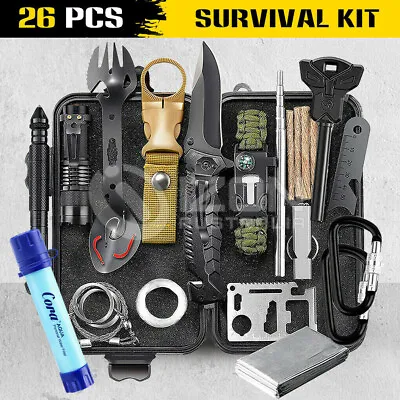 $41.65 • Buy Emergency Survival Equipment Kit,Outdoor Filter Tactical Hiking Camping SOS Tool