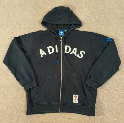 £14.99 • Buy ADIDAS Mens Spellout Team GB Olympics 2012 Oversized Zip Hoodie / Size M / Black