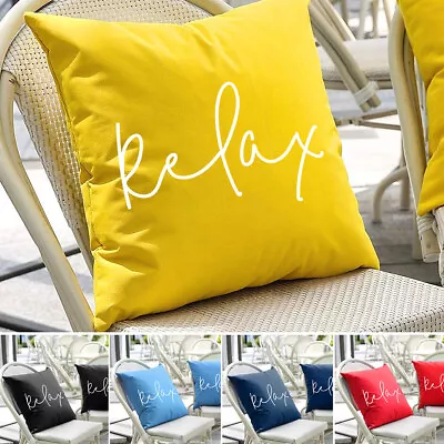 Waterproof Garden Cushion Cover Pillow Case 45cm Cover Furniture Cane Cushions • £4.49