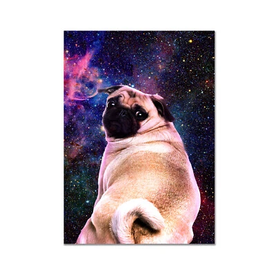 £4.99 • Buy A4 - Pug Space Poster - Galaxy Animals Dogs Pets Print 21x29.7cm 280gsm #75845