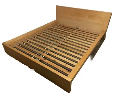 IKEA King-size Solid Wood Bed Frame With Slats • £100