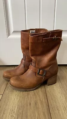 Frye Vera Short Boots Size 8.5 Cognac • $75