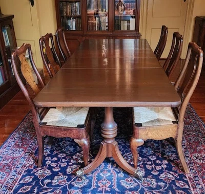 $150 • Buy 1920s Regency Style Two Leaf Extending Dining Table