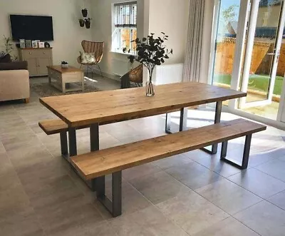 Table Top ONLY Solid Wood Handmade Bench Top Dining Console Coffee Table Rustic • £69.99