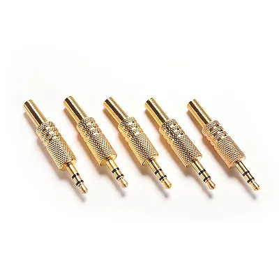 10 X 3.5mm 1/8  Stereo Male Audio TRS Gold Plated Jack Plug Connector Adapter Hf • $5.45
