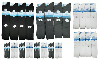3-12 Pairs Pack Ladies/girls Cotton Rich Knee High School Socks Different Size • £4.99