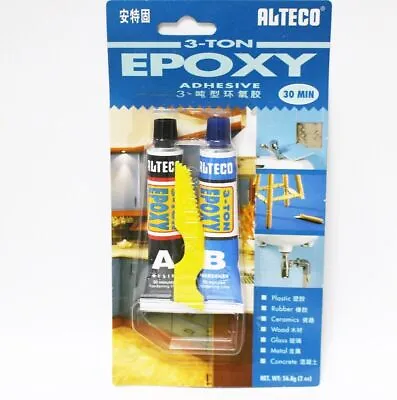 Alteco 3 Ton A+B Epoxy Adhesive For Most Surfaces Materials 30 Min Dry Blue • $7.50