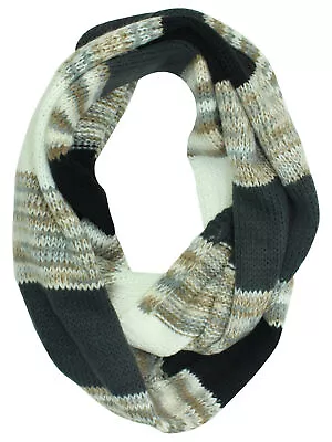 Multicolor Stripe Knit Winter Infinity Scarf • $16.99