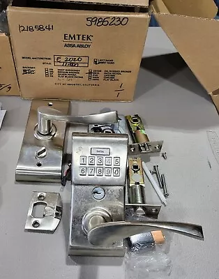 Emtek E2020US15 Single Cylinder Solid Brass Electronic Leverset - Stainless Used • $24.99