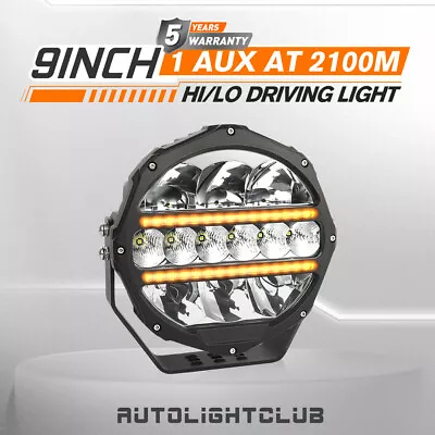 9 Inch Round LED Driving Lights Spotlight Combo Dual Color DRL 4x4 Truck Offroad • $354.43