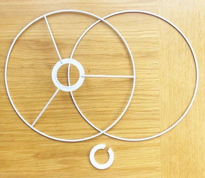 £7.50 • Buy 15-40cm Metal Lampshade Ring & Square Frame Fit Lamp Light Shade DIY Kit