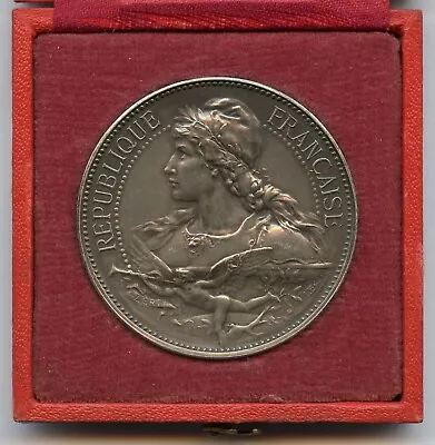 $75 • Buy France Marianne Loiret Horticultural 1896 Silver Art Medal By Bottee 46mm 50gr
