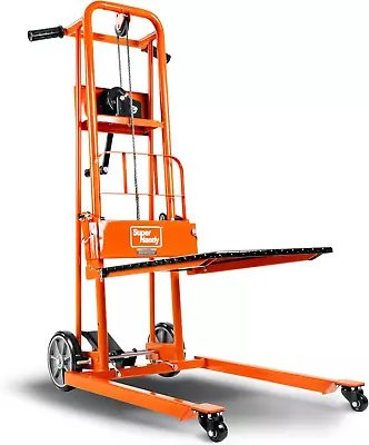 Superhandy Material Lift Winch Stacker Pallet Truck Dolly Lift Table Fork Lif • $441.17