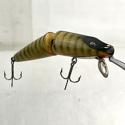 Vintage ABBEY & IMBRIE Go Getter Jointed Wooden Pikie Fishing Lure Double Hooks • $12.99