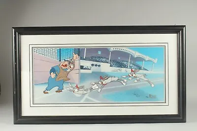 Bugs Bunny BASEBALL Yer Out Animation Art Cel Signed Virgil Ross • $864.75