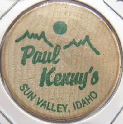 Vintage Paul Kenny's Sun Valley ID Wooden Nickel - Token Idaho • $5.99