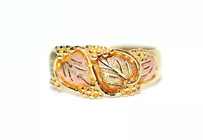 Black Hills Gold Ring 10K Solid Gold Men's Ring Leaf Ring Boho Ring Vine Ring • $799.99