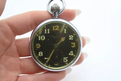F Vintage Gents Jager-LeCoultre GS/TP Military Top Wind Pocket Watch • $1.23