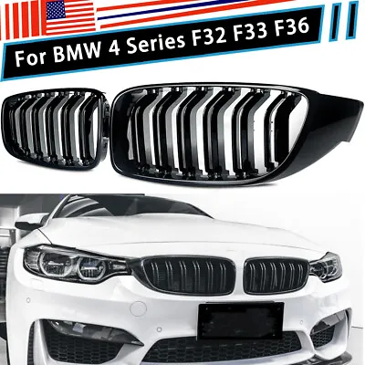 Front Kidney Grill For BMW M4 F32 F33 F36 F80 420i 428i 430i 435i Gloss Black • $31.34