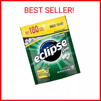 ECLIPSE Spearmint Sugarfree Chewing Gum 180 Piece Bag • $12.06