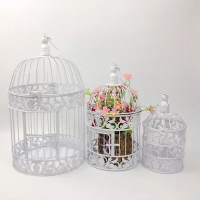 Cage Candle Holder Wall Hanging Pillar Lantern Tealight Holder Home Party Decor • £11.94