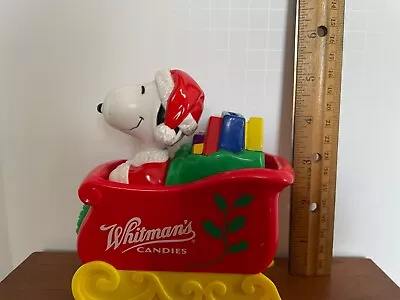 Vintage Whitman's Candies ~ Snoopy Dog Christmas House Bank 6” ~ • $4