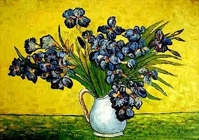 Van Gogh Reproductions Oil Painting - Irises 1890- Size 36 X24  • $295