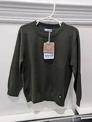 NWT Mayoral 100% Cotton Boys Green Sweater Size 5 • $22