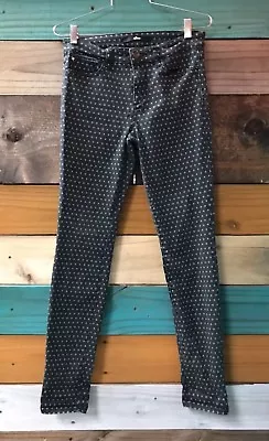 Else Women’s Black Polka Dot Skinny Ankle Jeans Sz 27 Waist • $15