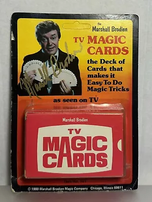 Vtg Marshall Brodien TV MAGIC CARDS New MINT ON CARD Signed 1980 • $44.99