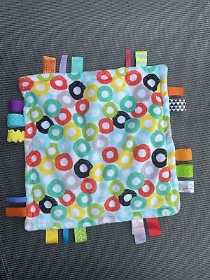 Bright Starts Taggies Colourful Circles Teether Comforter Soother Blankie • £12