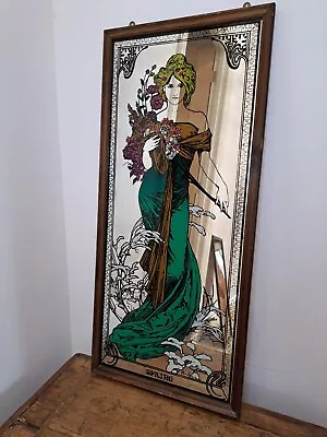 Vintage Alphonse Mucha  Mirror Spring 4 Seasons Piece Framed  • £90