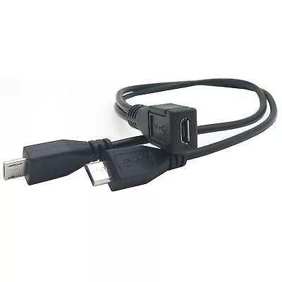 Micro Usb Splitter Cable Micro Usb 1 Female To 2 Male Y Splitter Extension Ch • $17.99