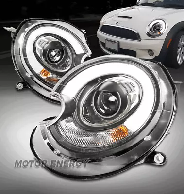 For 07-15 Mini Cooper Xenon LED Tube Projector Headlights Lamps Black Left+Right • $291.95