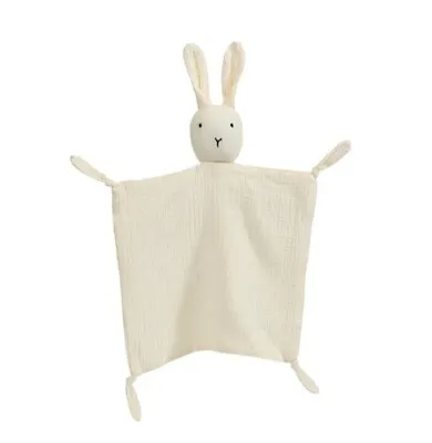 White Baby Bunny Rabbit Comforter | 100% Organic Baby Comforter And Muslin  • £9.99