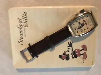 2004 AVON DISNEY MICKEY MOUSE STEAMBOAT WILLIE WATCH N TIN  75 Years Anniversary • $49.98