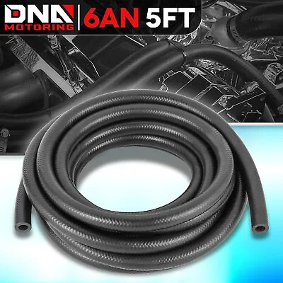 5 Feet 6AN Nitrile Rubber(NBR) Fuel Hose Diesel Gas Line 3/8  Inner Diameter • $12.36