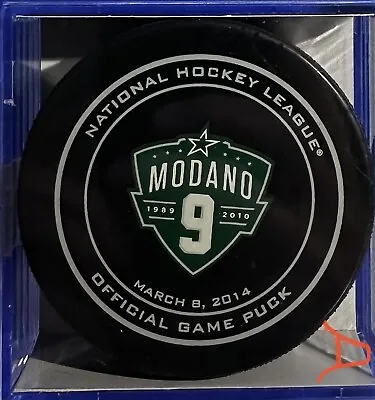 Dallas Stars #9 Mike Modano 03/08/2014 (Jersey Retirement) Official Game Puck • $18.95