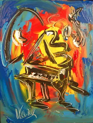 GORGEOUS JAZZ   PAINTING  Abstract Pop Art IMPRESSIONIST  Canvas Gallery GY8OT87 • £200.79