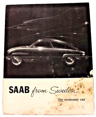 1958 SAAB 93B From Sweden Factory Dealership Sales Brochure • $19.95