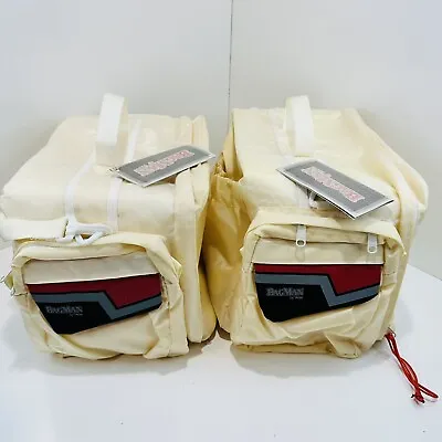 Vetter Bagman Saddlebags VTG 1980’s Beige White Side Luggage Left Right Soft NOS • $129.95