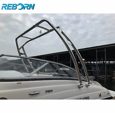 Reborn Launch Forward-facing Boat Wakeboard Tower Polished | Fast Install & Fold • $1199