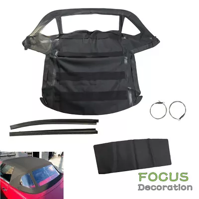 Black Convertible Soft Top For 1972-1989 Mercedes R107 280SL 560SL 380SL 450SL • $171.40