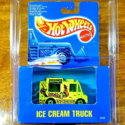 Hot Wheels Vintage Lime Green Ice Cream Truck Skateboard Rental Canada BW 1993 • $64.97